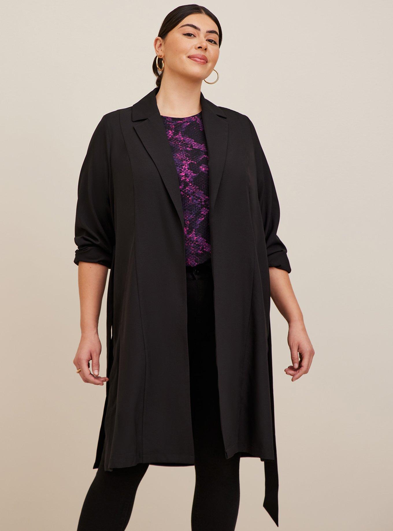 Torrid black 2024 trench coat