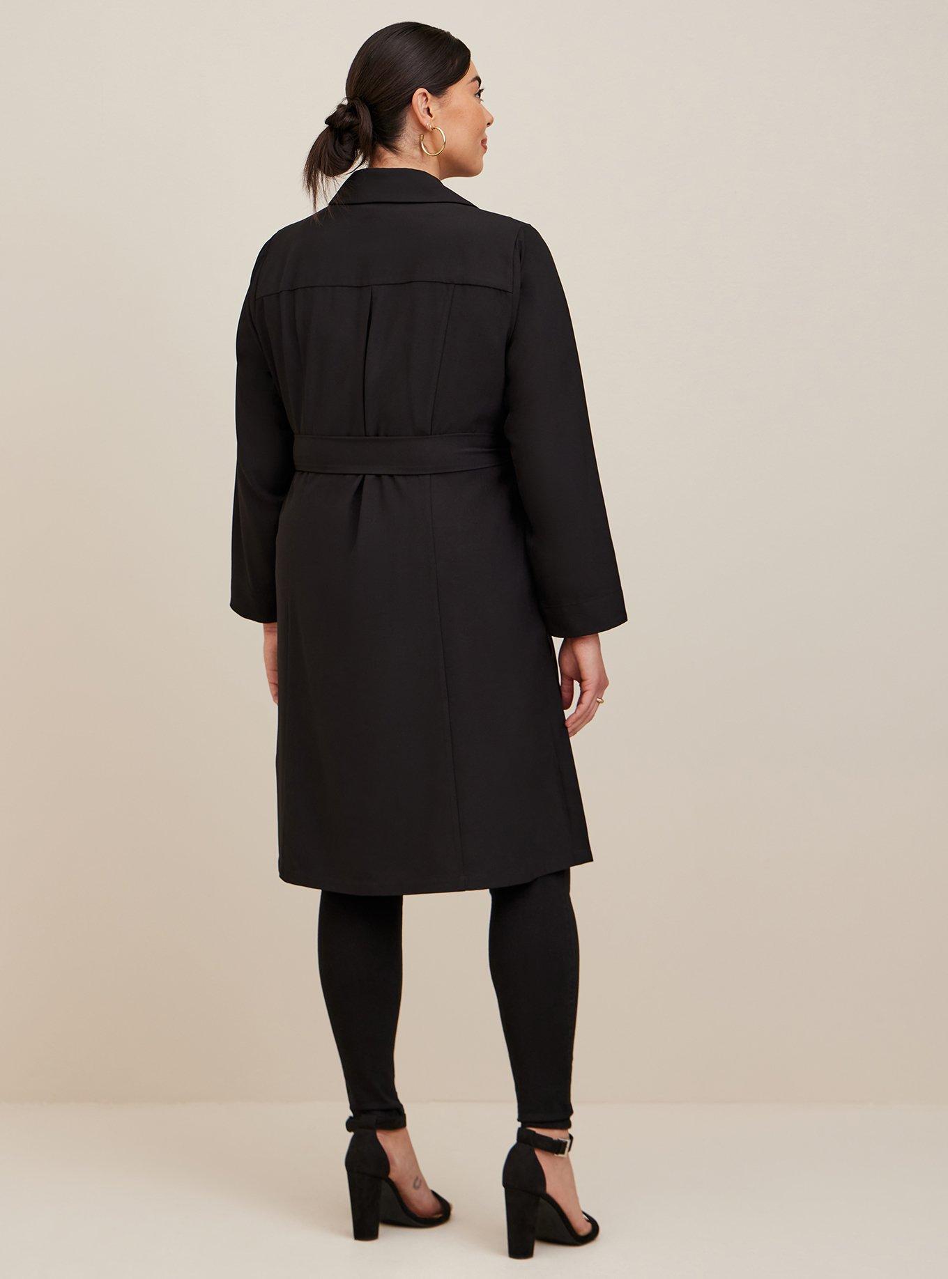 Torrid black trench clearance coat