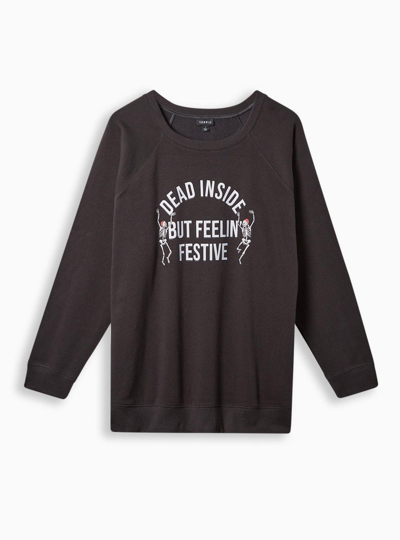 Plus Size Feelin Festive Classic Fit Cozy Fleece Crew Neck