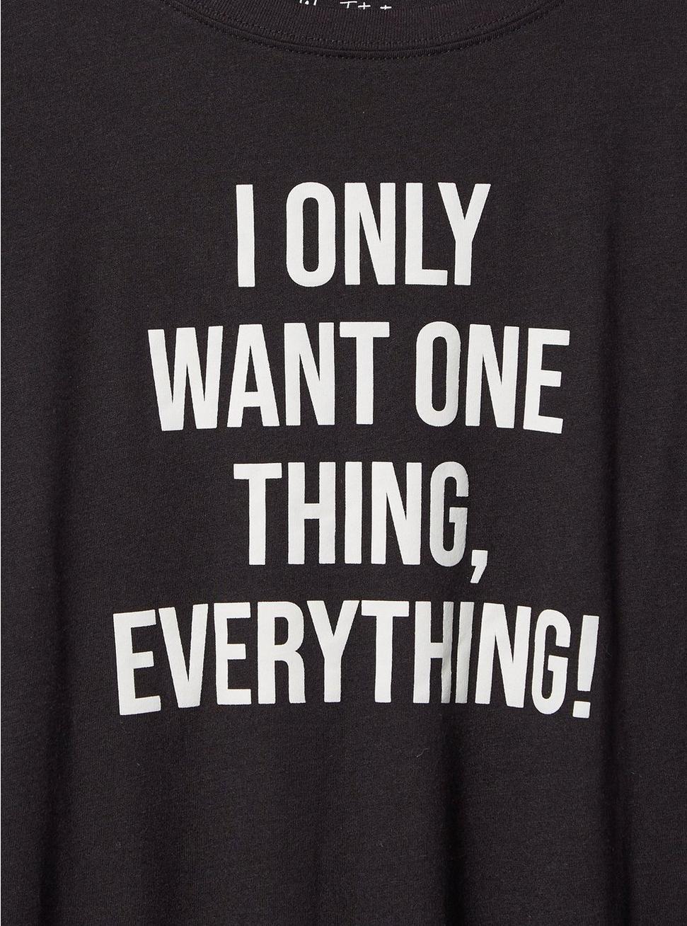 I Want One Thing Classic Fit Signature Jersey Crew Neck Long Sleeve Tee, DEEP BLACK, alternate