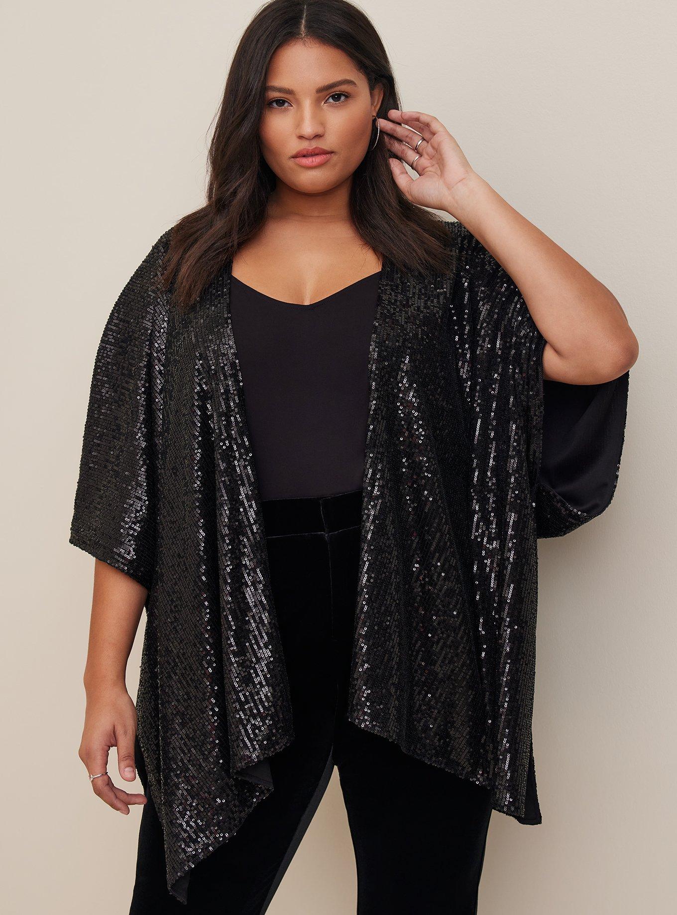 Plus Size - Sequin Bomber - Gold - Torrid