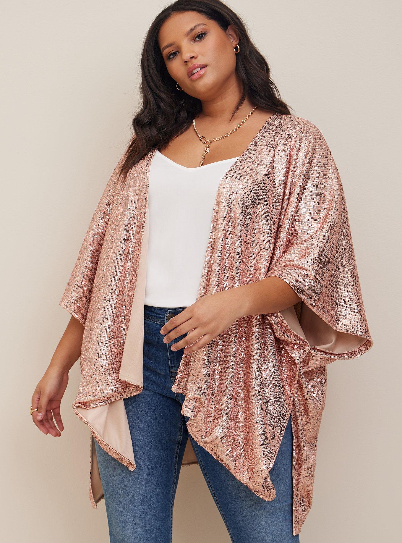 Plus Size - Sequin Bomber - Gold - Torrid