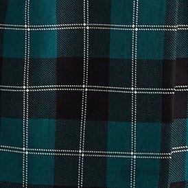 Plus Size Lightweight Ponte Longline Plaid Blazer , PLAID GREEN, swatch