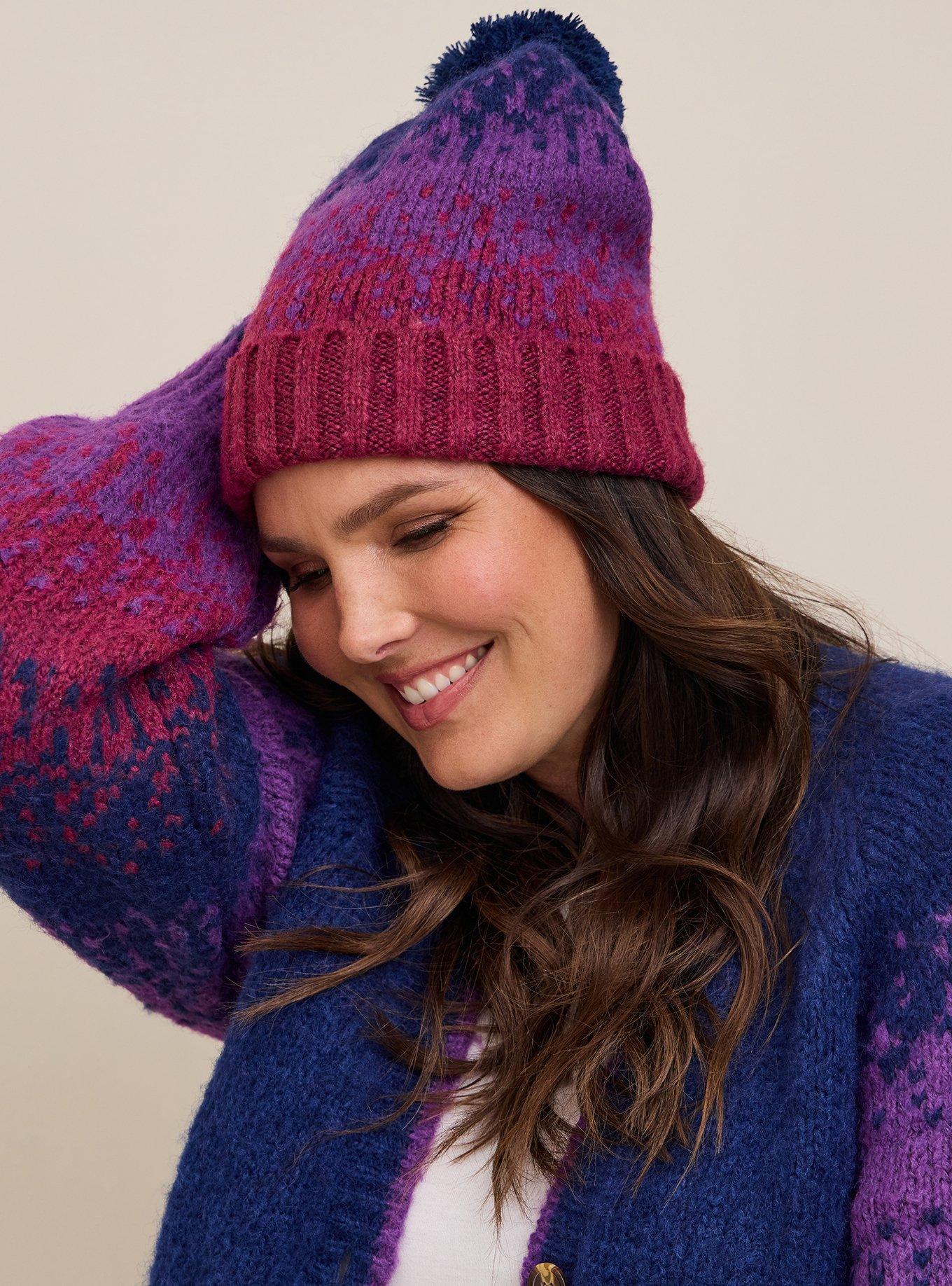 Plus Size Pom Beanie, , alternate