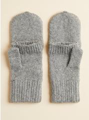 Cable Knit Glove, HEATHER GREY, alternate