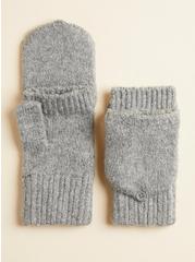 Cable Knit Glove, HEATHER GREY, alternate