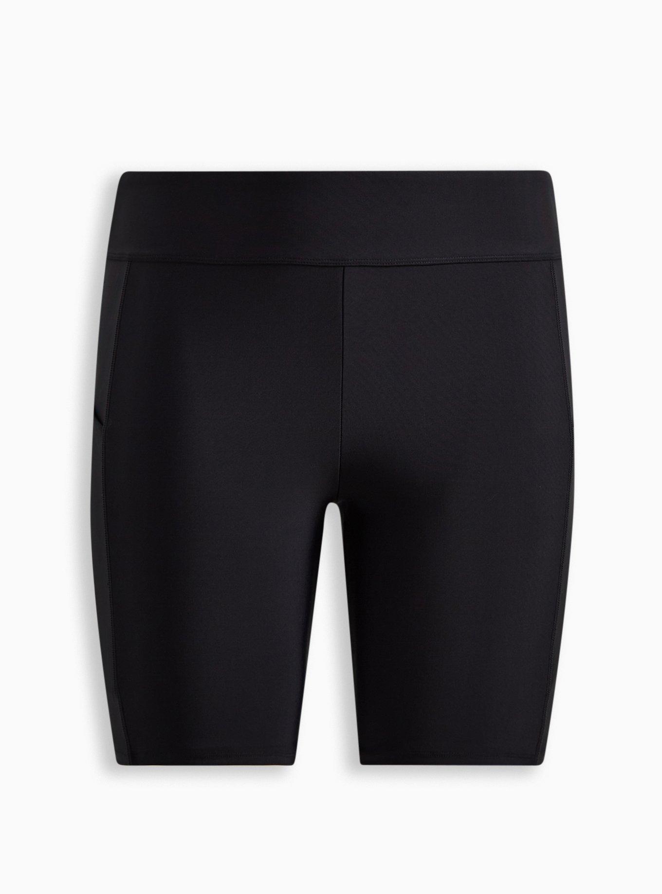 High-Rise Biker Swim Short with Pockets, , flat