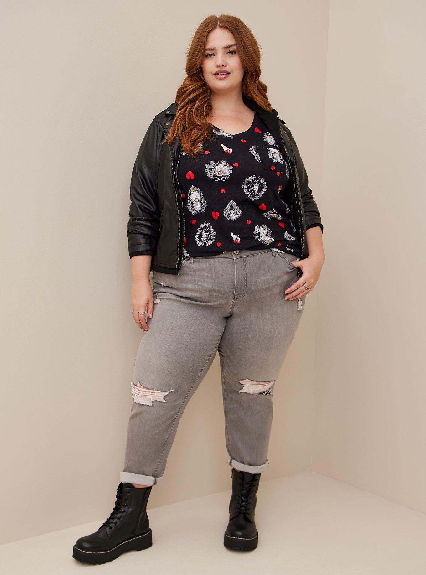 Disney Villains Classic Fit Cotton V-Neck Top , MULTI, alternate