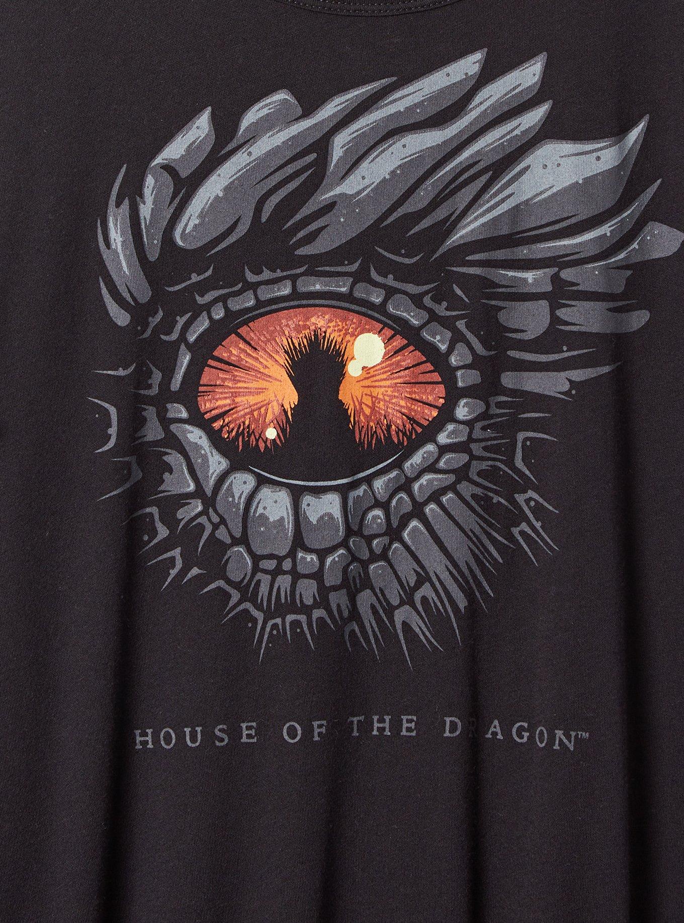 Plus Size Warner Bros. House of the Dragon Classic Fit Cotton Crew Neck Top , DEEP BLACK, alternate