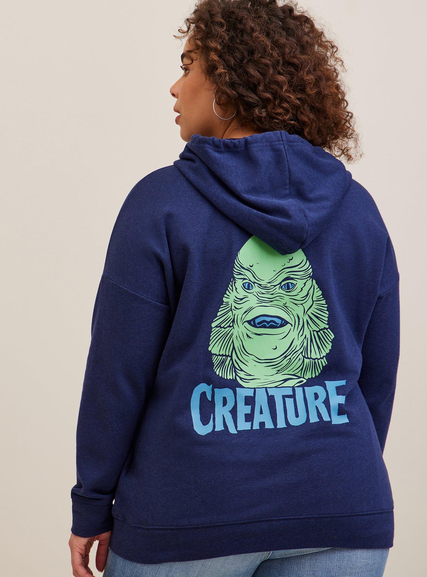 Plus Size Universal Monsters Classic Fit Cozy Fleece Button Front Hoodie Torrid