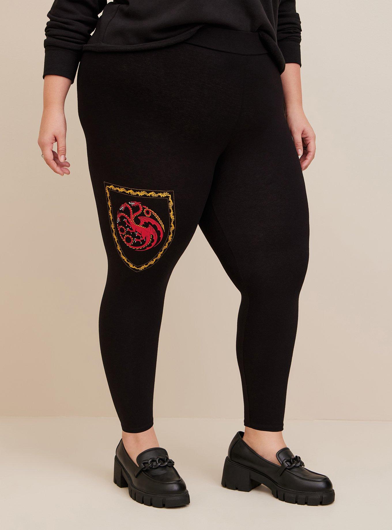 Plus Size Warner Bros. House of the Dragon Crop Legging, DEEP BLACK, alternate