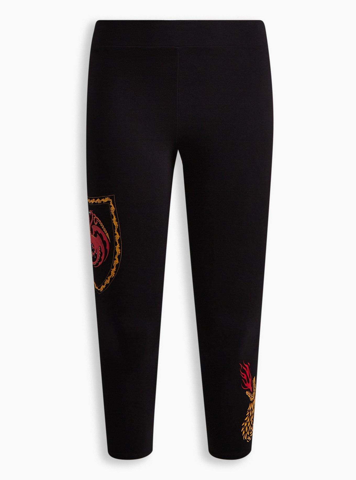 Plus Size Warner Bros. House of the Dragon Crop Legging, DEEP BLACK, hi-res
