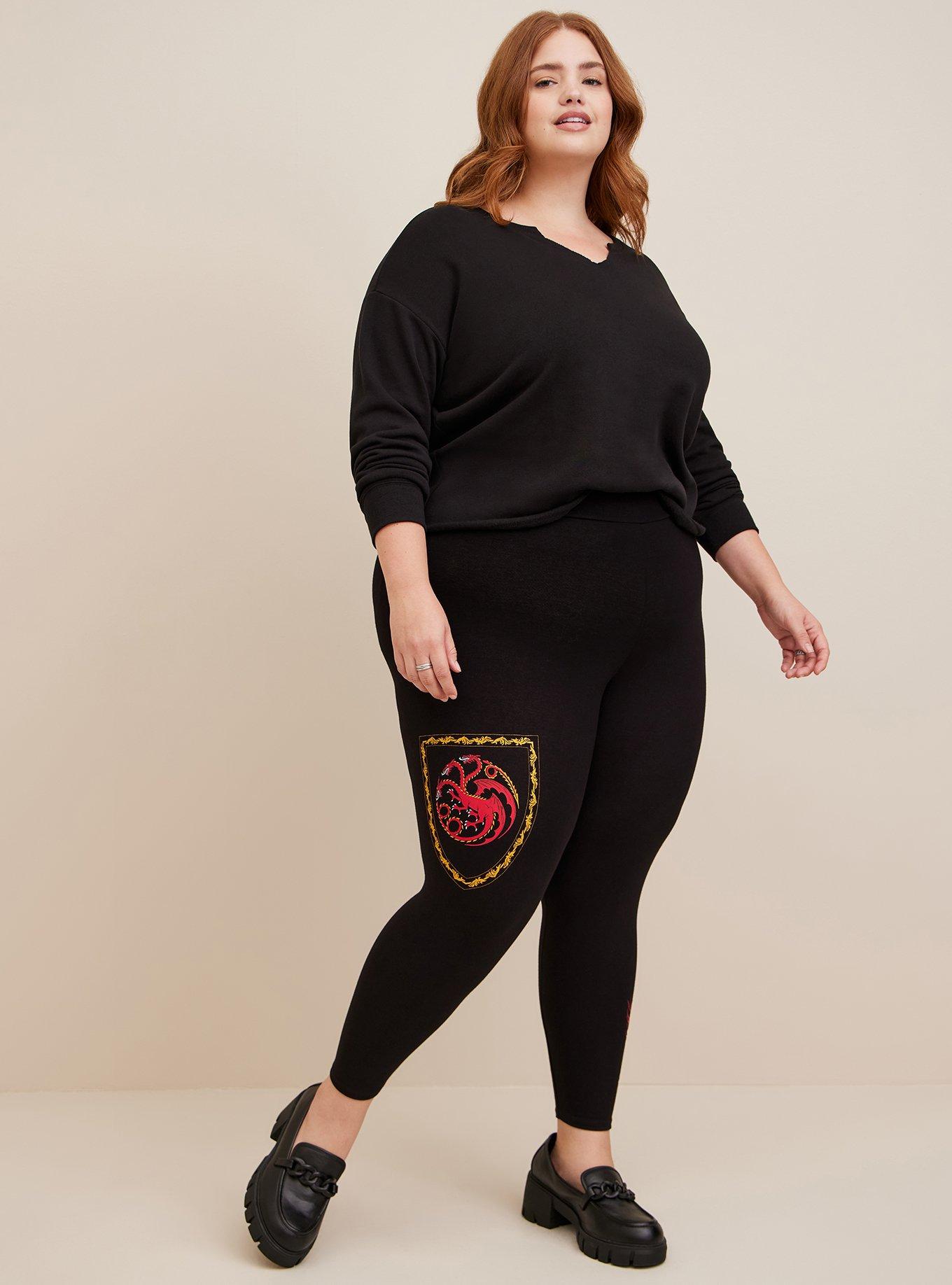 Plus Size Warner Bros. House of the Dragon Crop Legging, DEEP BLACK, hi-res