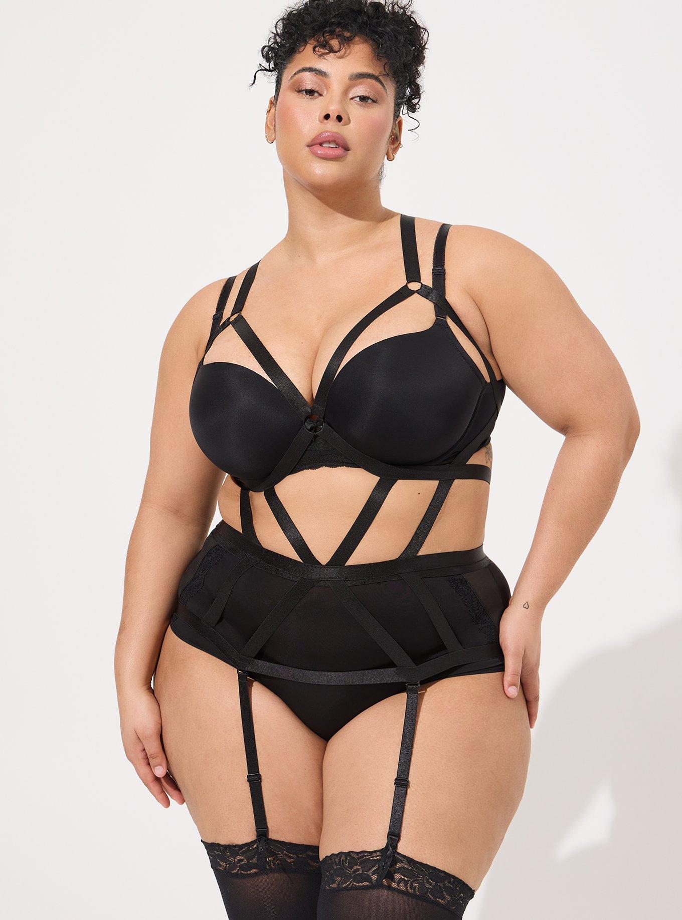  Fat Woman Full Body Harness Lingerie Plus Size Strappy