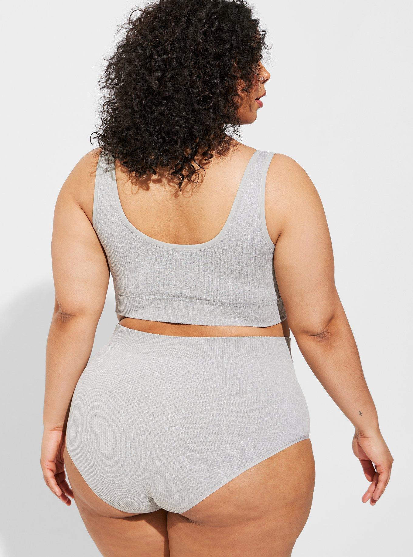Plus size seamless ribbed high rise brief panty torrid