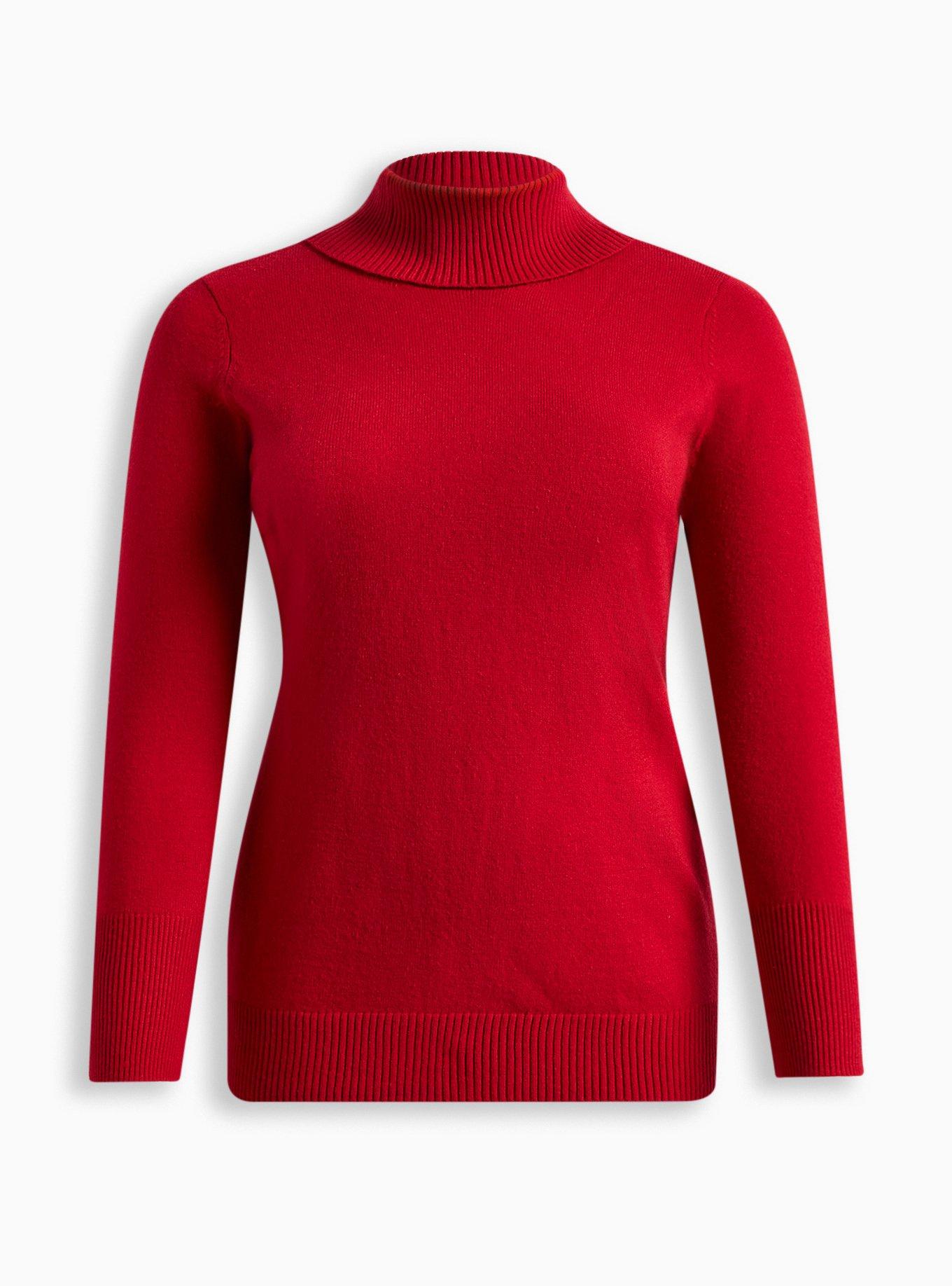 Plus size red on sale turtleneck