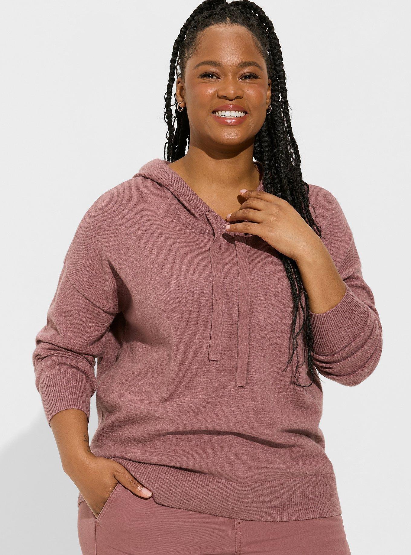 Plus size 2025 hooded sweater