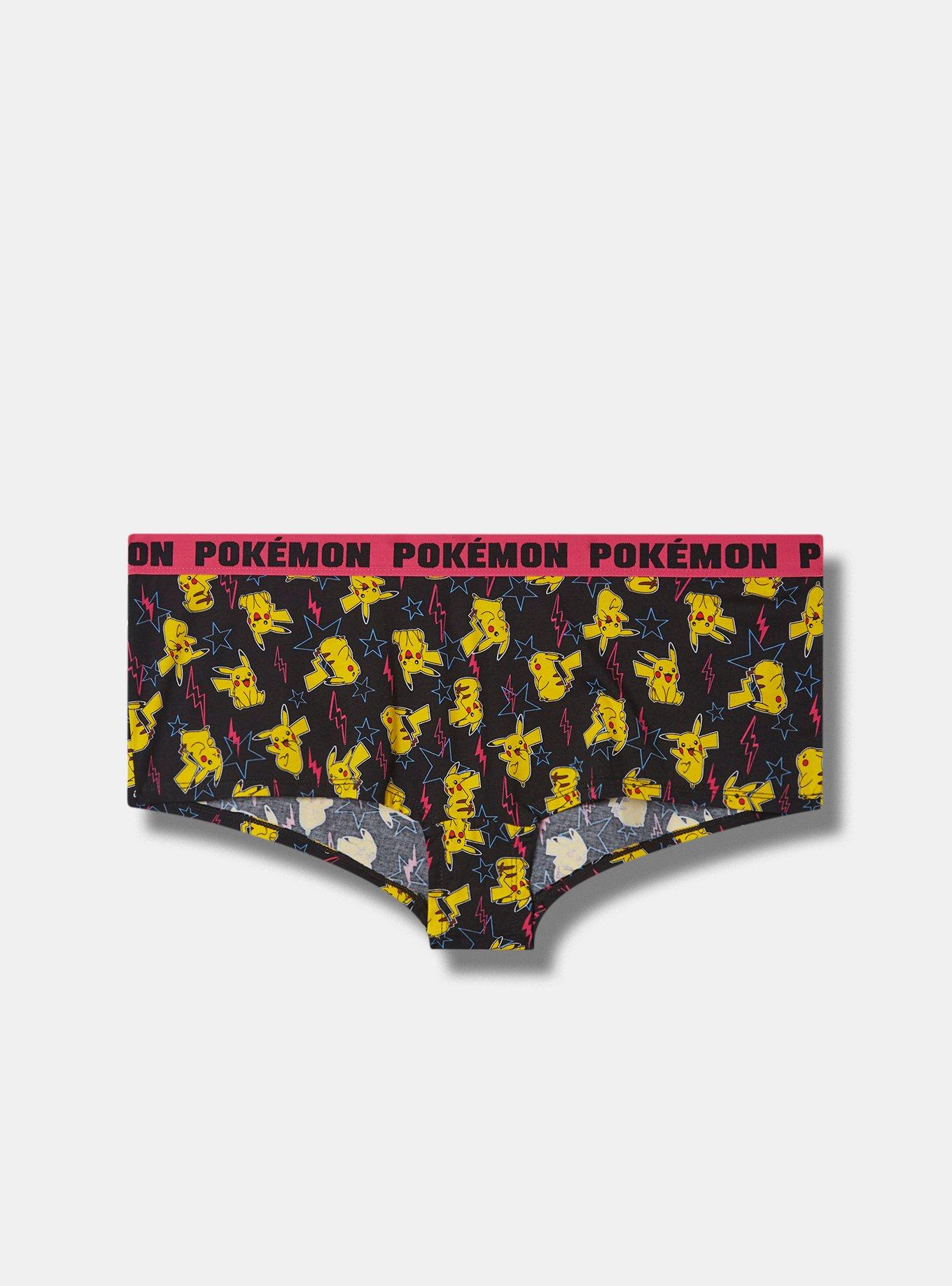 Plus Size - Pokemon Pikachu Cotton Mid Rise Boyshort Panty - Torrid