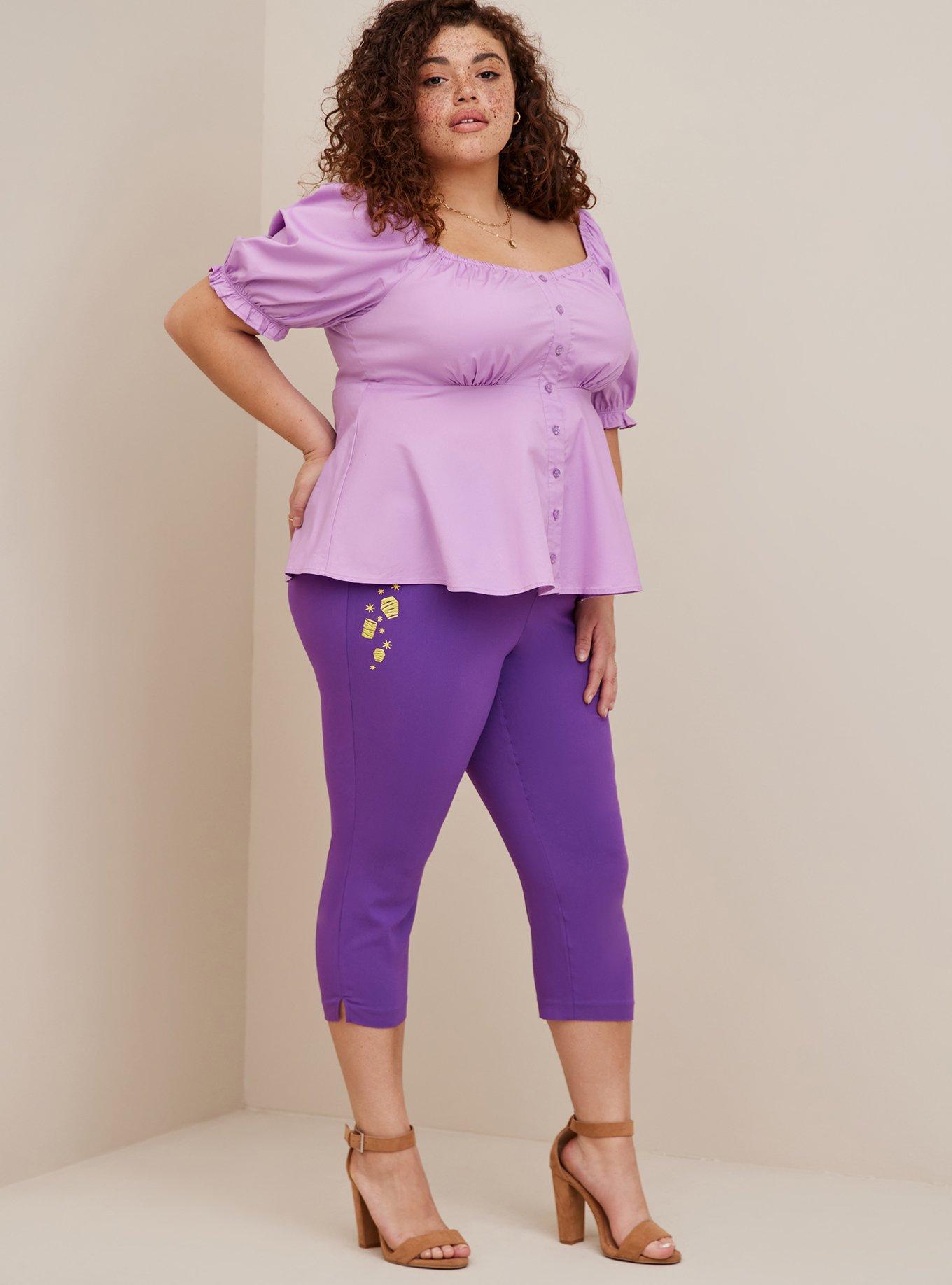 Plus Size - Disney Tangled Rapunzel Crop Skinny Bengaline Mid Rise