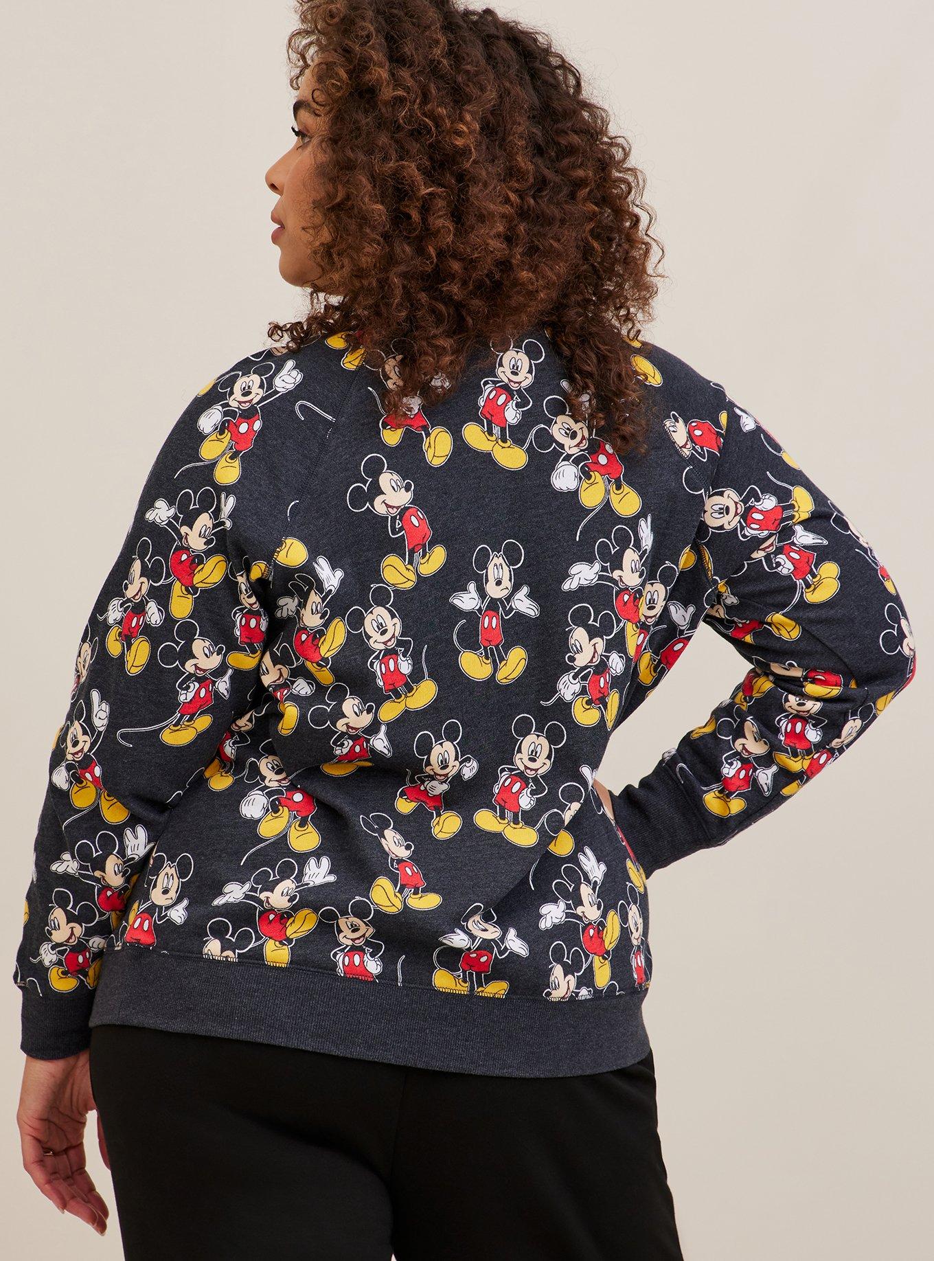 Disney Mickey Mouse Classic Fit Cozy Fleece Crew Neck Sweatshirt, MULTI, alternate