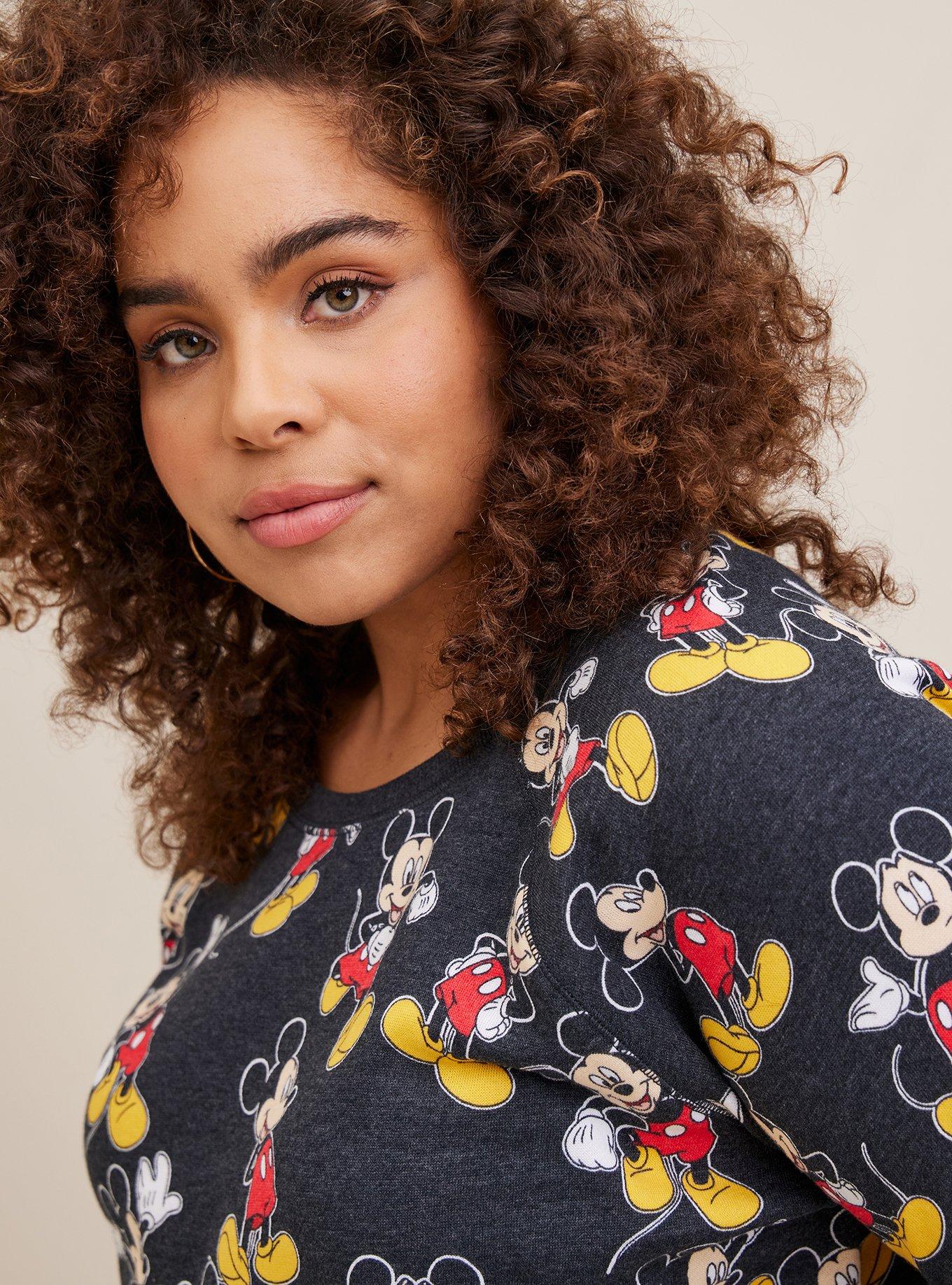 Disney Mickey Mouse Classic Fit Cozy Fleece Crew Neck Sweatshirt, MULTI, alternate