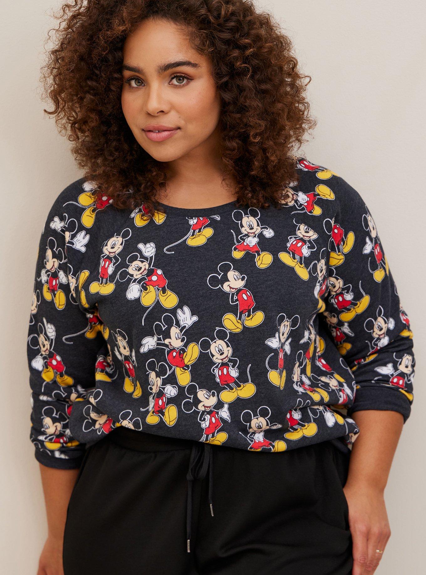 Disney Mickey Mouse Classic Fit Cozy Fleece Crew Neck Sweatshirt, MULTI, hi-res