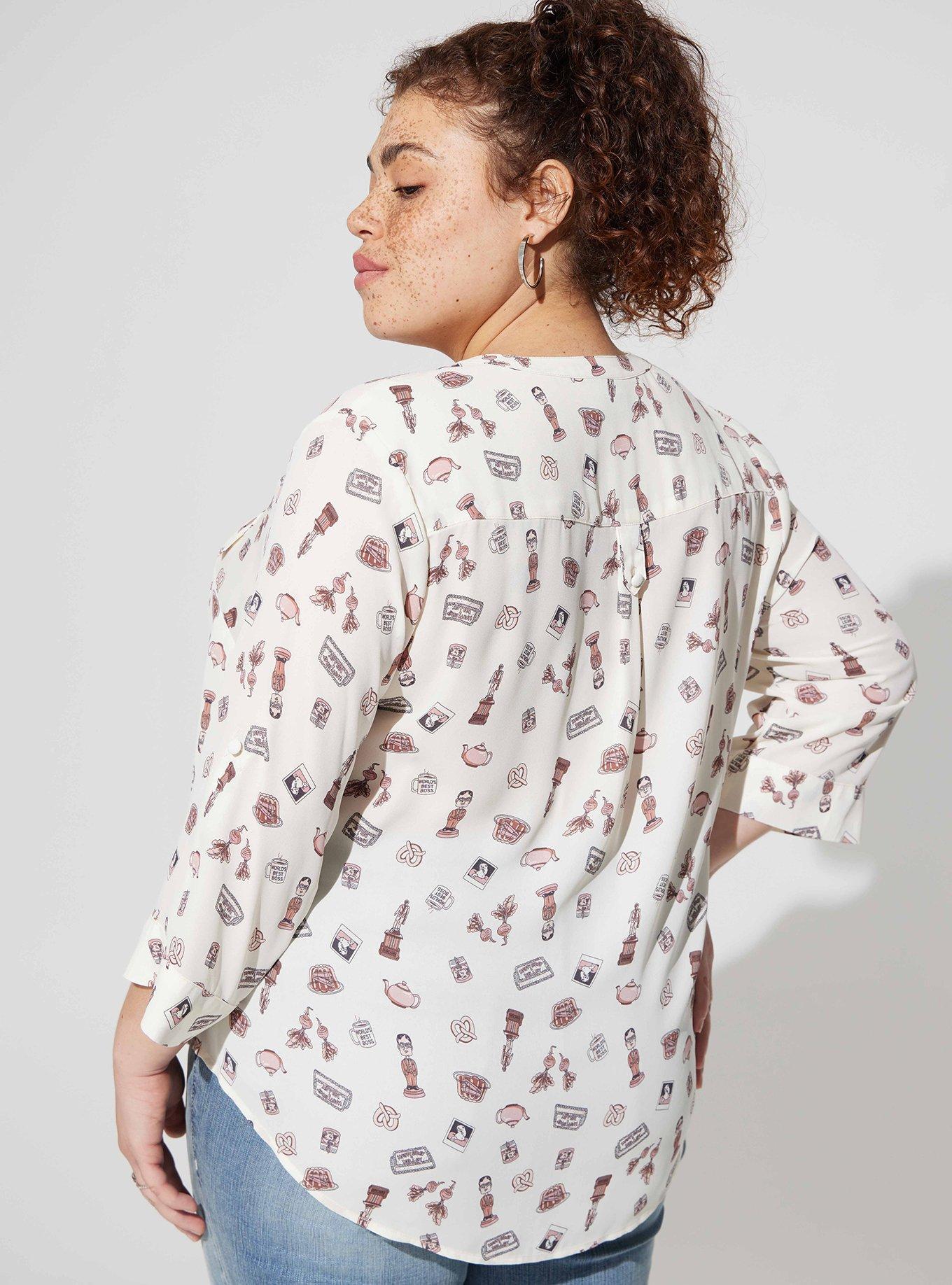 Plus Size - Universal The Office Harper Georgette Pullover Long Sleeve  Blouse - Torrid