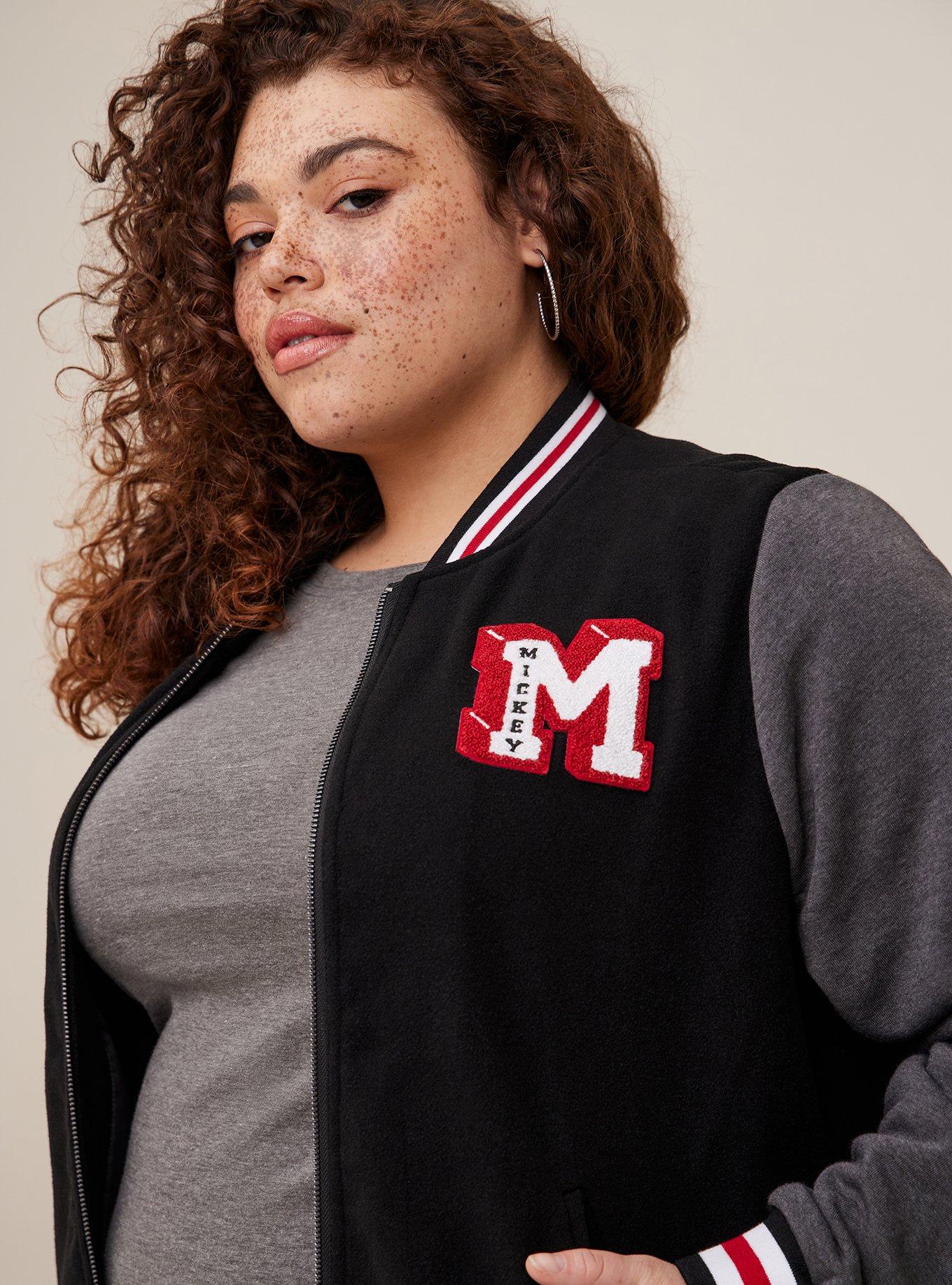 Plus Size Disney Mickey Mouse Wool Bomber Jacket Torrid