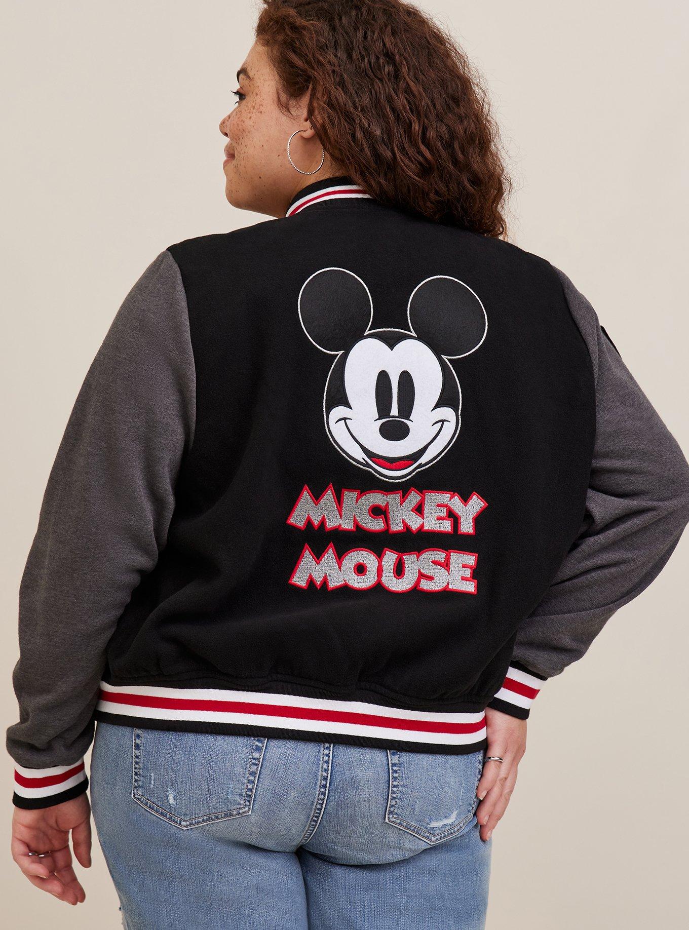 Plus Size - Disney Mickey Mouse Wool Bomber Jacket - Torrid