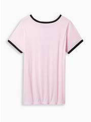 Grease Classic Fit Cotton Ringer Tee, PINK, alternate
