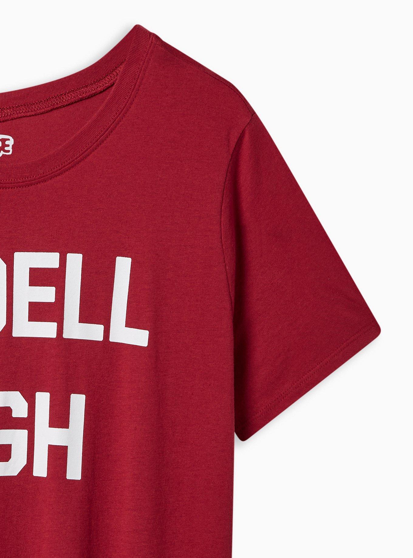 Plus Size Grease Rydell High Classic Fit Cotton Crew Top, JESTER RED, alternate