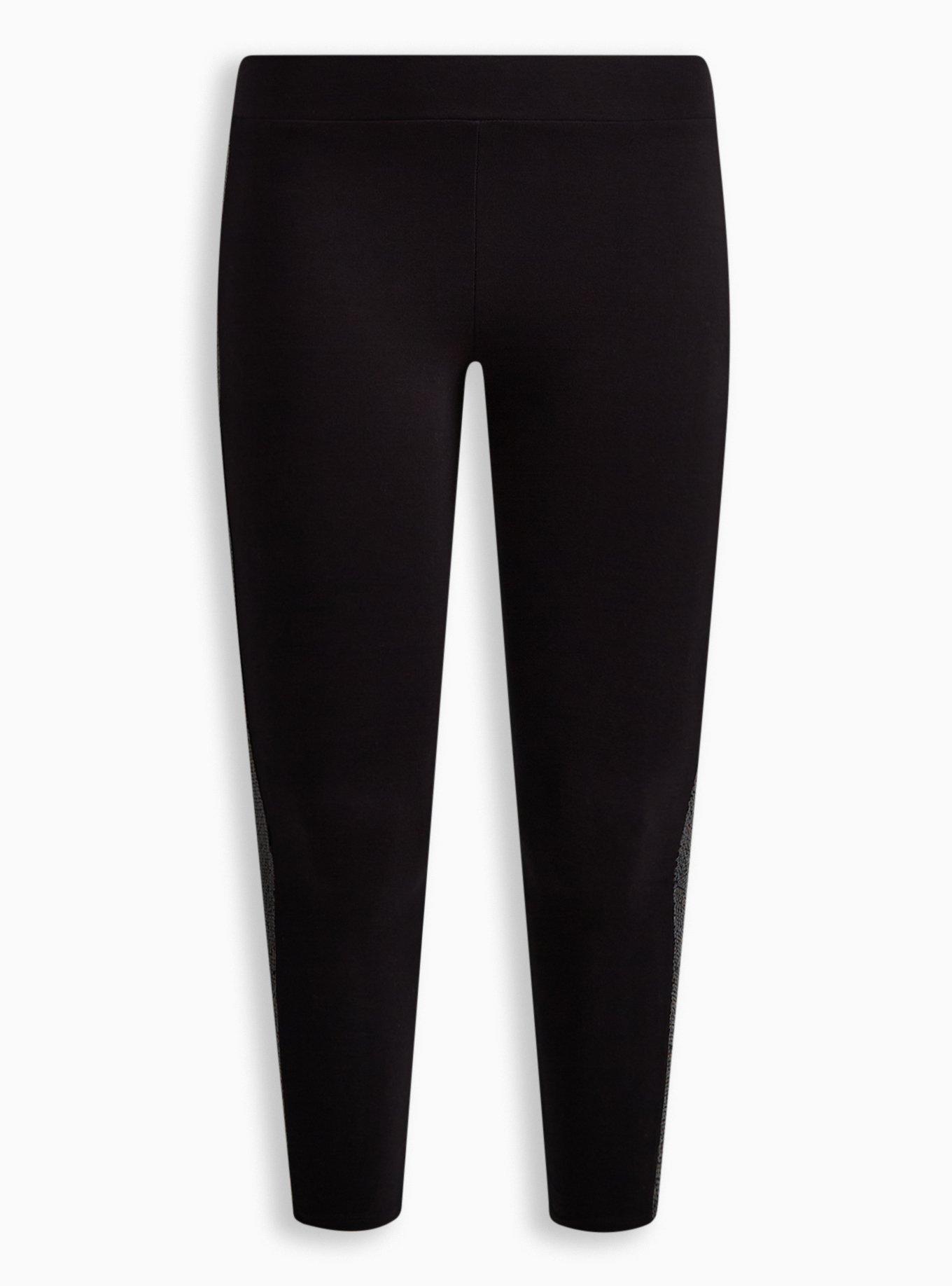 Black leggings with outlet sequin stripe