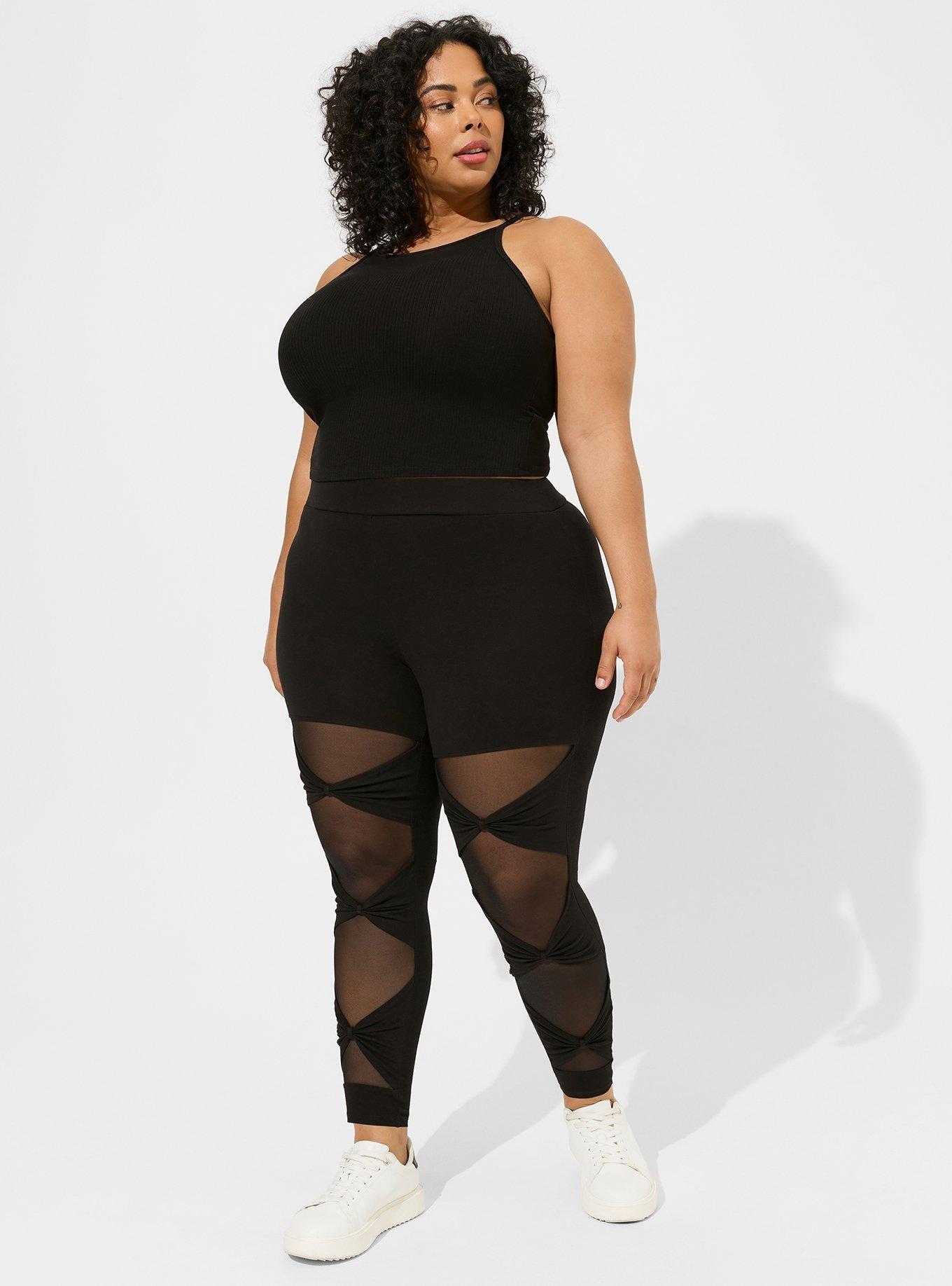 Plus Size - Black Bow Crop Legging - Torrid