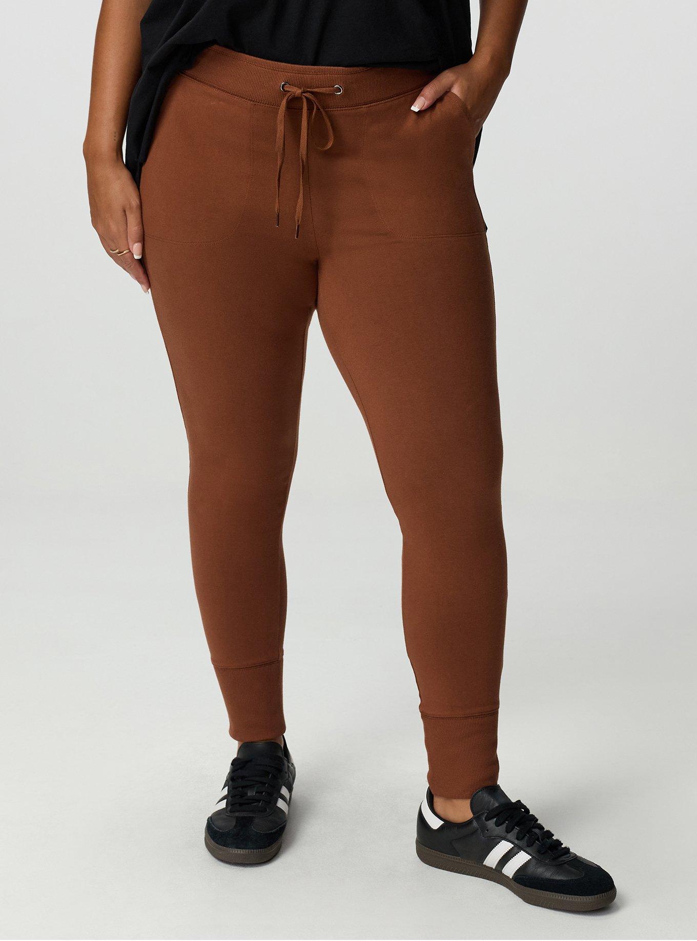 Plus Size Full-Length Jogger Legging, CAPPUCCINO, alternate