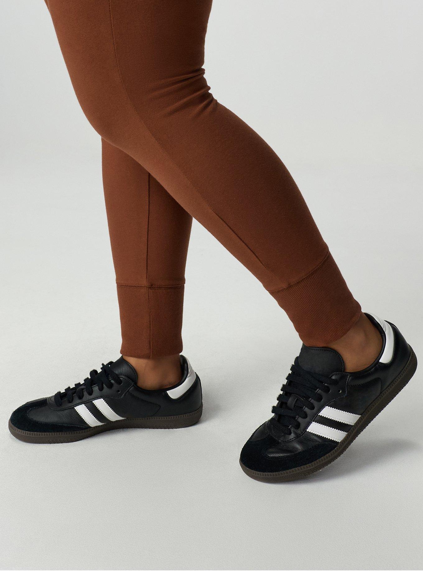 Plus Size Full-Length Jogger Legging, CAPPUCCINO, alternate