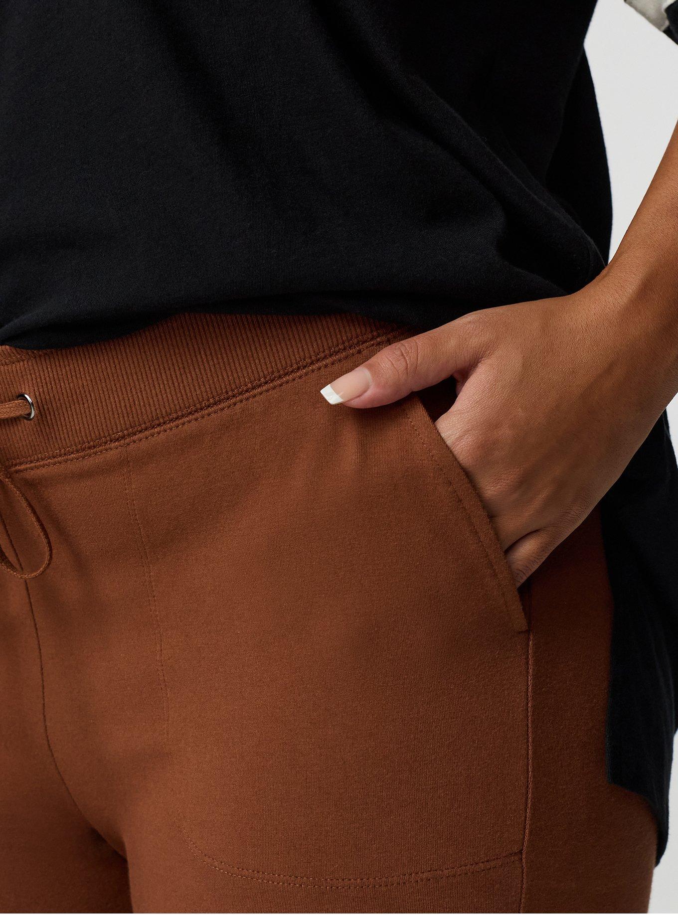 Plus Size Full-Length Jogger Legging, CAPPUCCINO, alternate