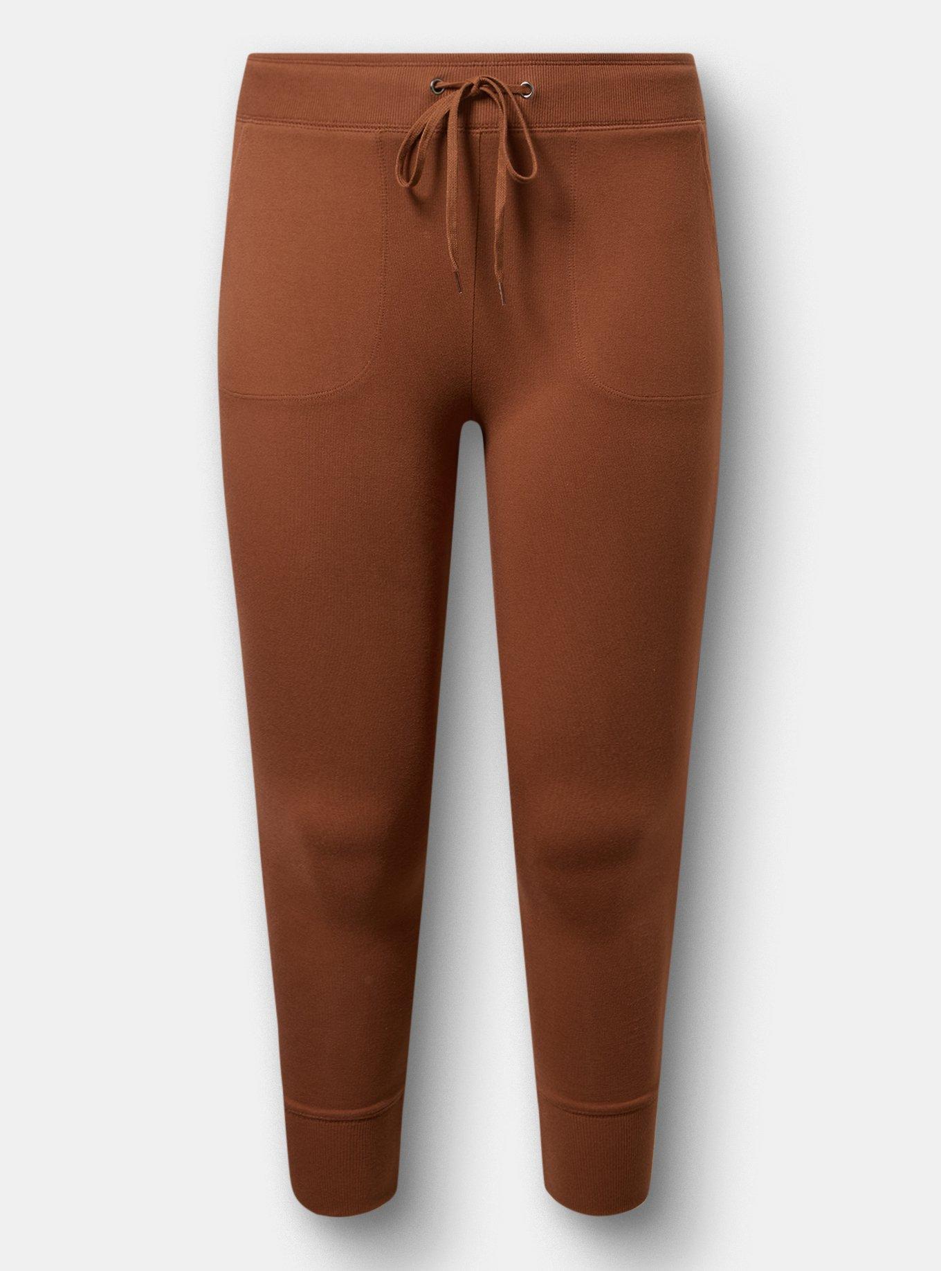 Plus Size Full-Length Jogger Legging, CAPPUCCINO, flat