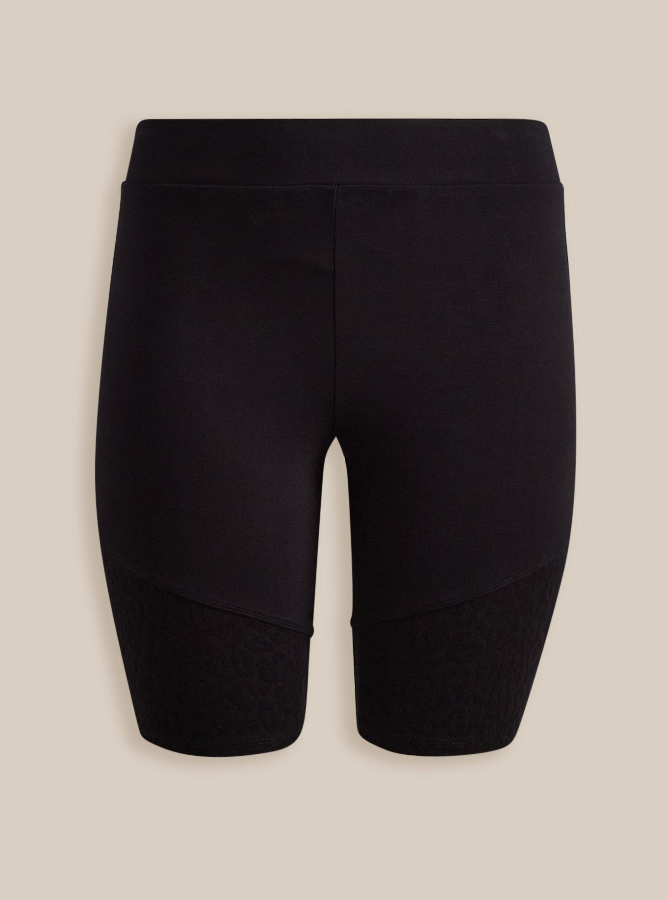 9 Inch Signature Waist Textured Bike Short, BLACK, hi-res