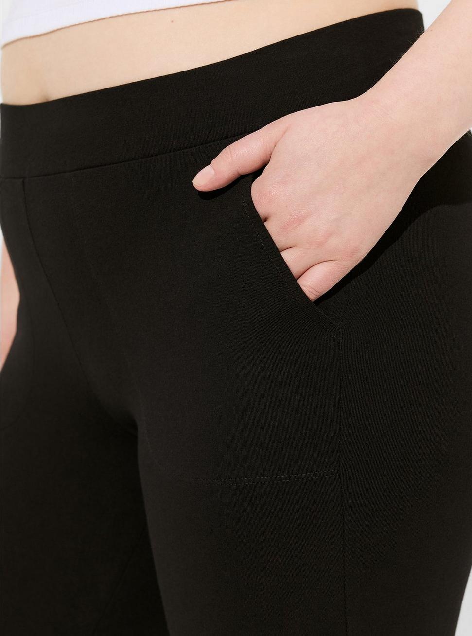 Full Length Signature Waist Flare Pocket Legging, BLACK, alternate