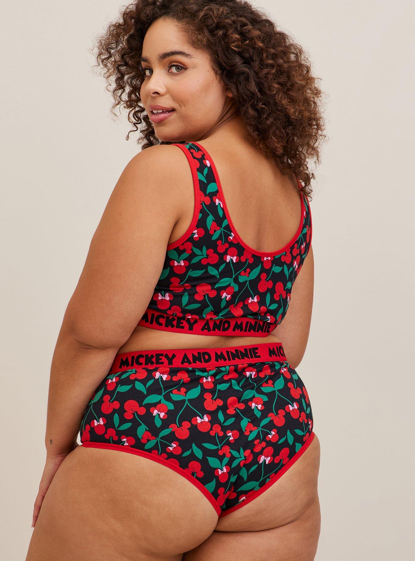 Plus Size - Minnie Mouse Cotton Mid Rise Cheeky Panty - Torrid