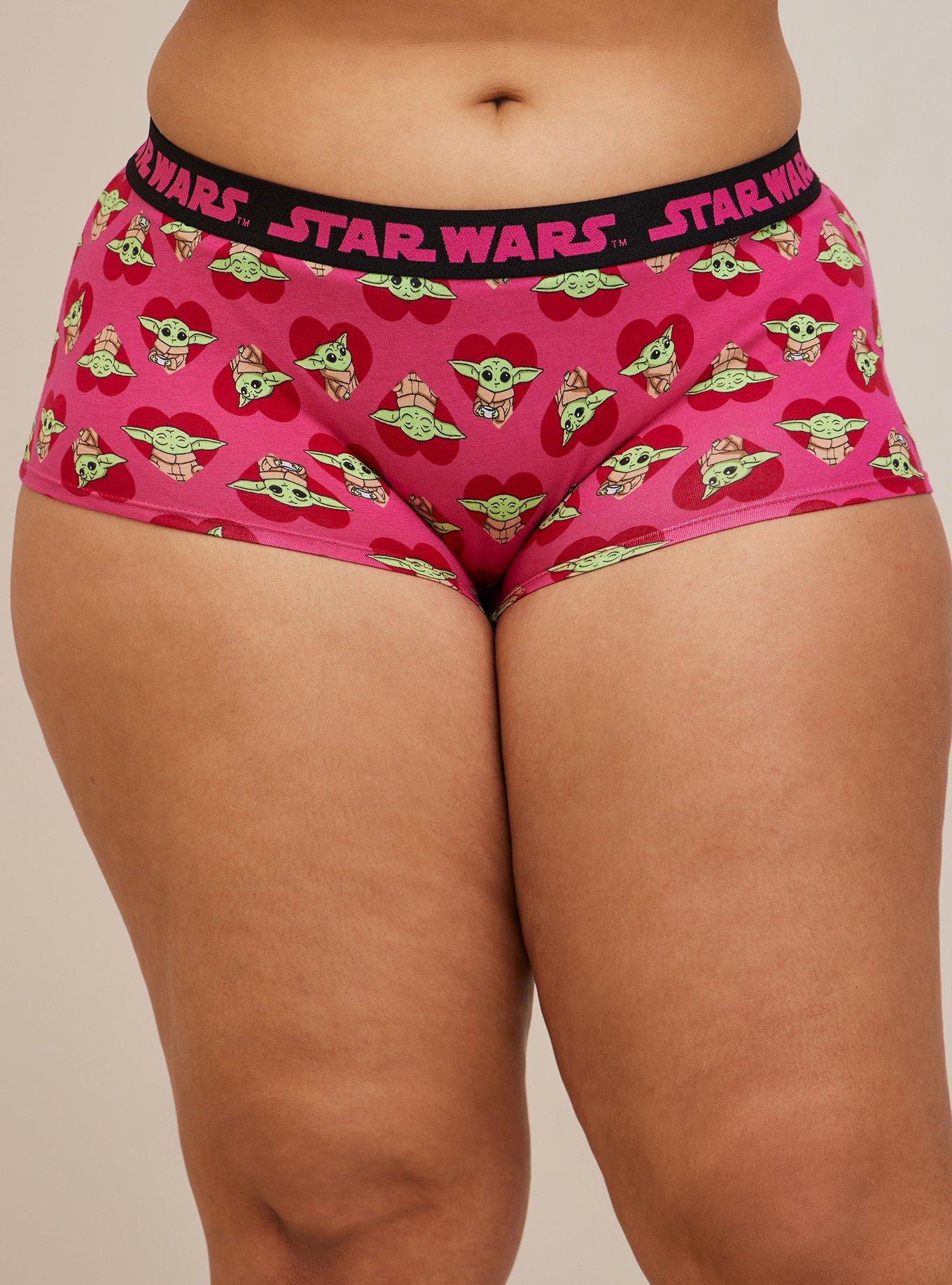 Plus Size - Star Wars Cheeky Panty - Cotton Baby Yoda Black - Torrid
