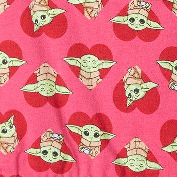 Plus Size Star Wars Baby Yoda Cotton Scoop Neck Bralette, HEART PRINT, swatch