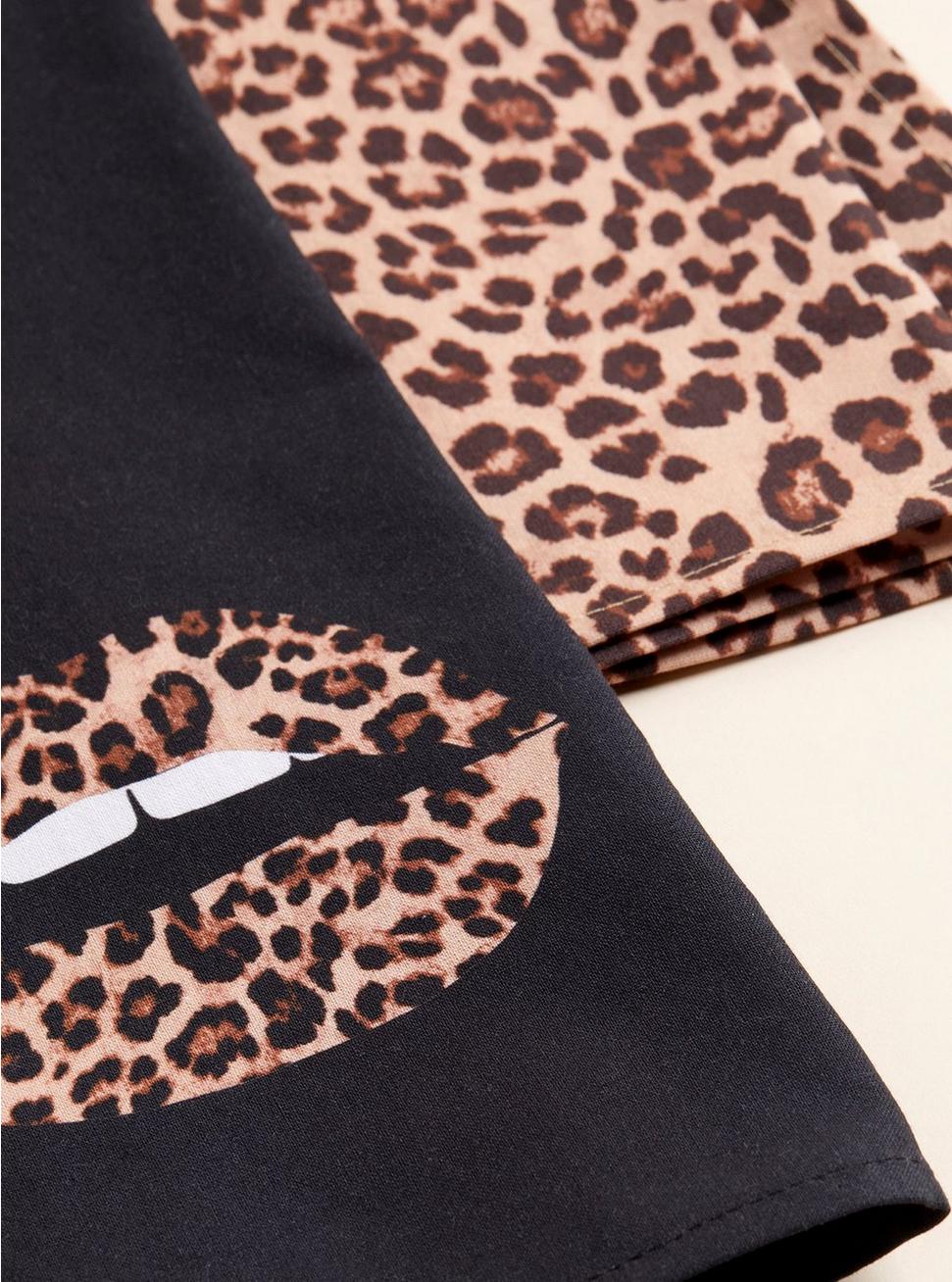 Leopard Lips Tea Towel Set , , alternate
