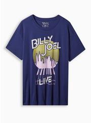 Billy Joel Relaxed Fit Cotton Crew Neck Tee, PEACOAT, hi-res