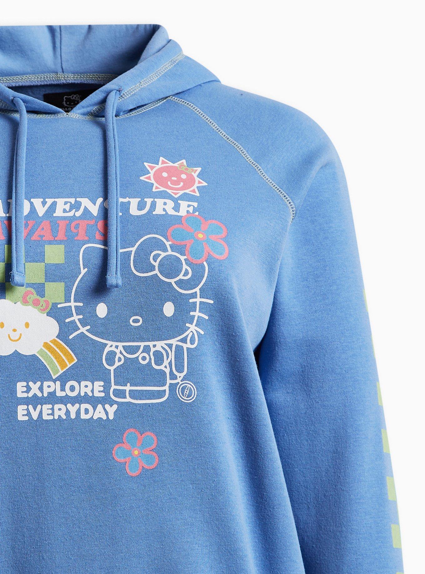 Plus Size - Hello Kitty Fleece Inset Seam Hoodie - Torrid