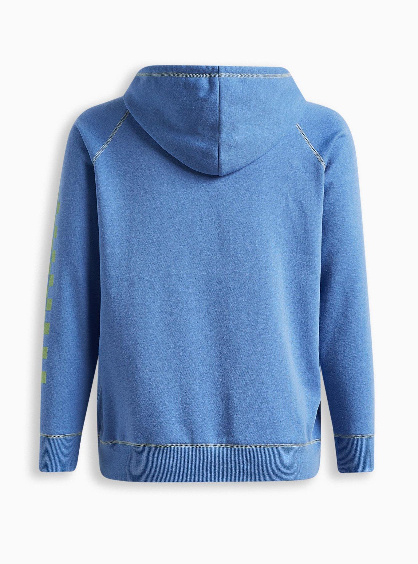 Hello Kitty Fleece Inset Seam Hoodie, BLUE, alternate