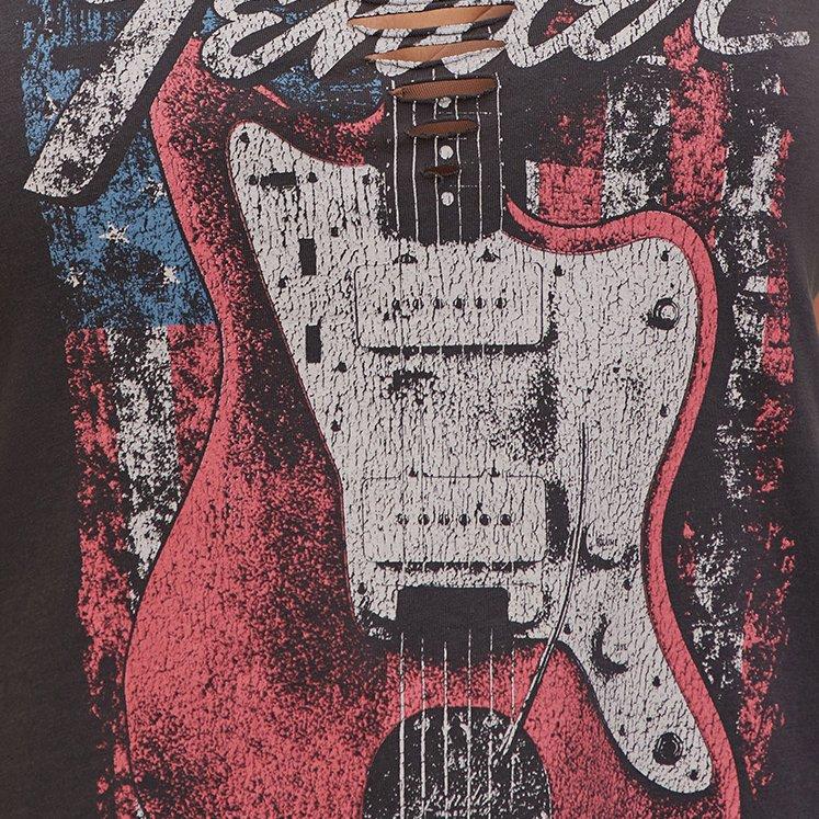 Fender Classic Fit Cotton Slash Tee, VINTAGE BLACK, swatch