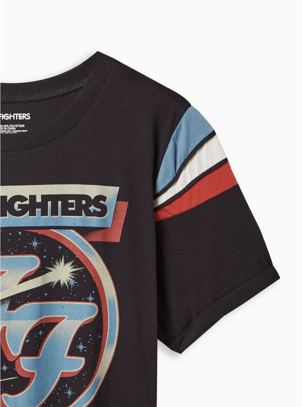 Foo Fighters Classic Fit Cotton Crew Neck Stripe Tee , DEEP BLACK, alternate