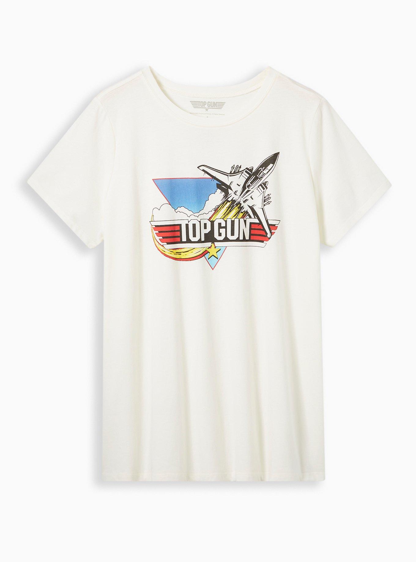 Top Gun Maverick Print T-shirt with Short Sleeves and Crew Neck