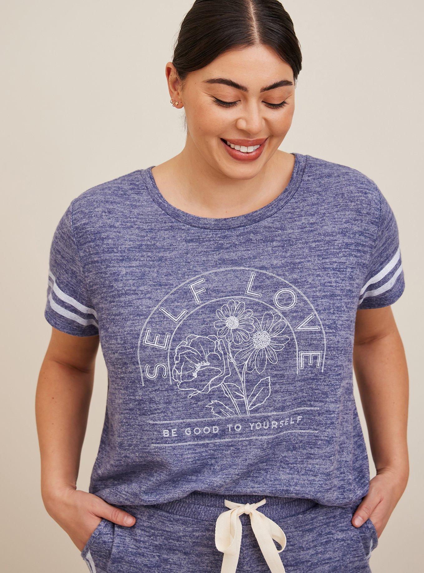 Super Soft Plush Short Sleeve Lounge Tee